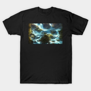 Beautiful Mountain River Landscape T-Shirt